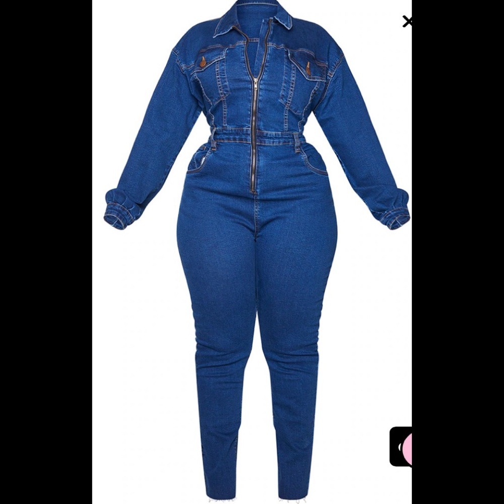 Pretty little things brand new denim jumpsuit